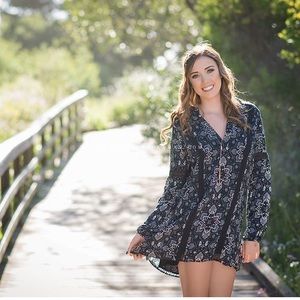 UO Printed Longsleeve Dress